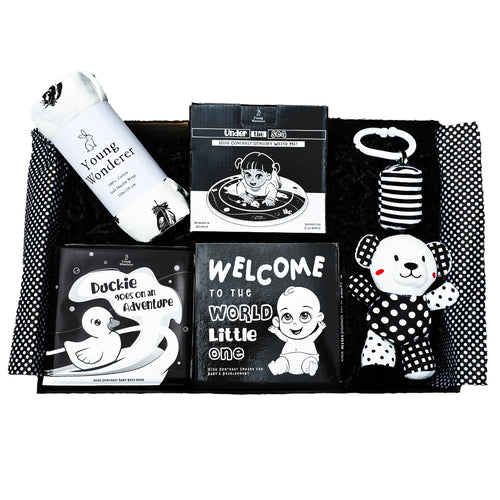 black and white baby gift, black and white baby gift box, high contrast baby gift box, high contrast baby gift, baby shower gift box, baby gifts, baby gift box, newborn gift box, newborn gift, high contrast gift, black and white gift, baby shower gift idea, new baby gift box, black and white baby boutique, black and white baby toys, high contrast baby toys, gender neutral baby gift box, gender neutral baby gift, unisex baby gift box, unisex baby gift, unisex baby shower gift,