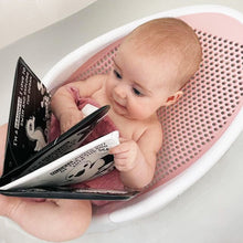 Load image into Gallery viewer, baby bath book,  high contrast baby book, black and white baby bath book, black and white water bath book, high contrast bath book, black and white baby toys, Young Wonderer, young wonderer baby boutique, baby boutique australia,  black and white baby toys australia, bath book, baby bath book, sensory play, bath sensory play
